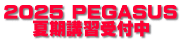 2025 PEGASUS 夏期講習受付中
